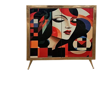 Credenza a 2 ante in vetro, '900