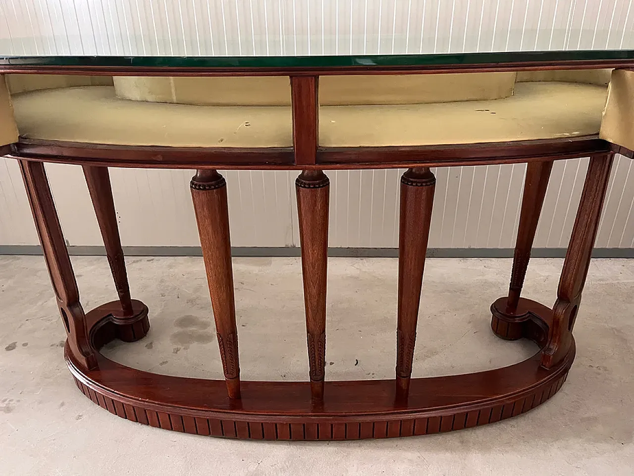 Bancone di gioielleria in noce e cristallo, primo '900 2