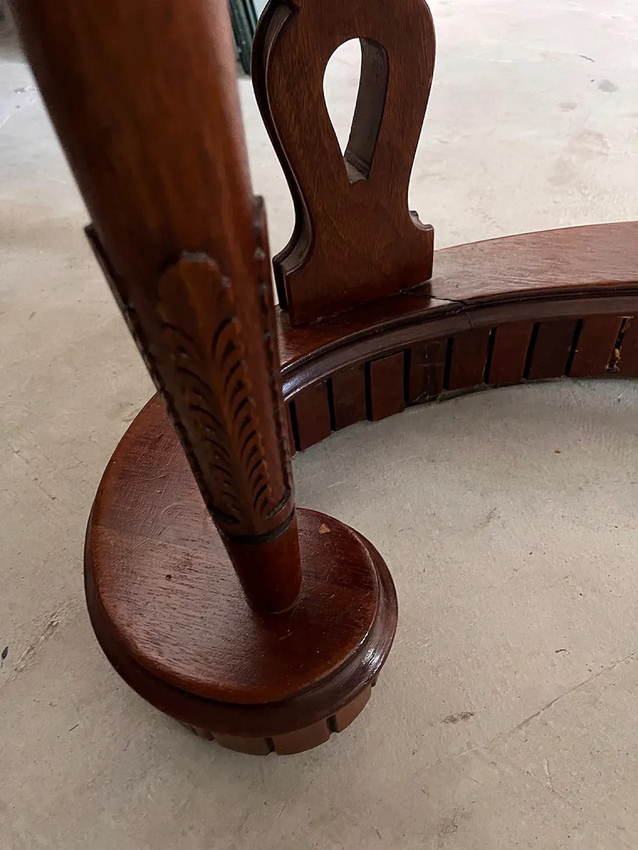 Bancone di gioielleria in noce e cristallo, primo '900 6