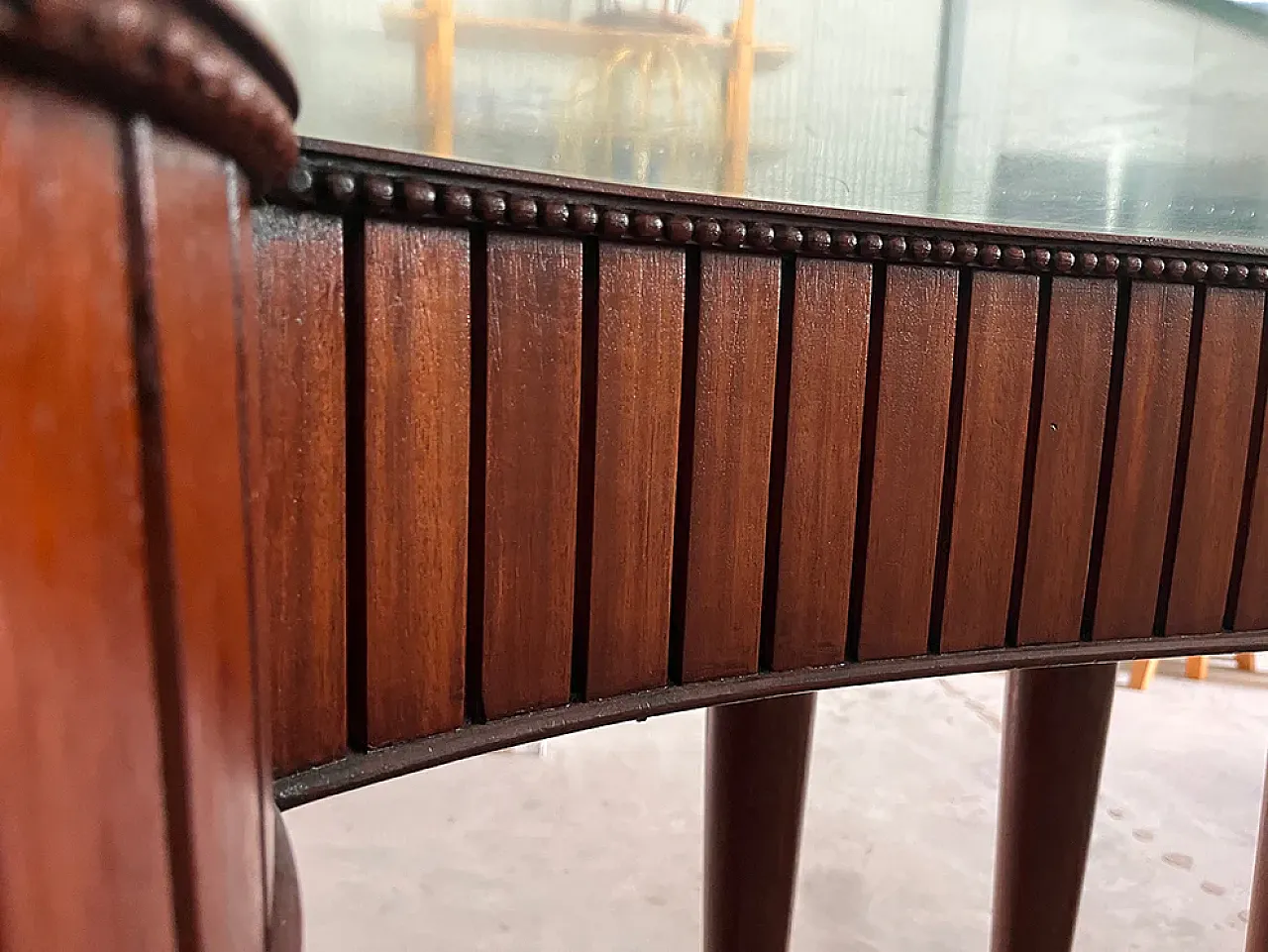 Bancone di gioielleria in noce e cristallo, primo '900 7