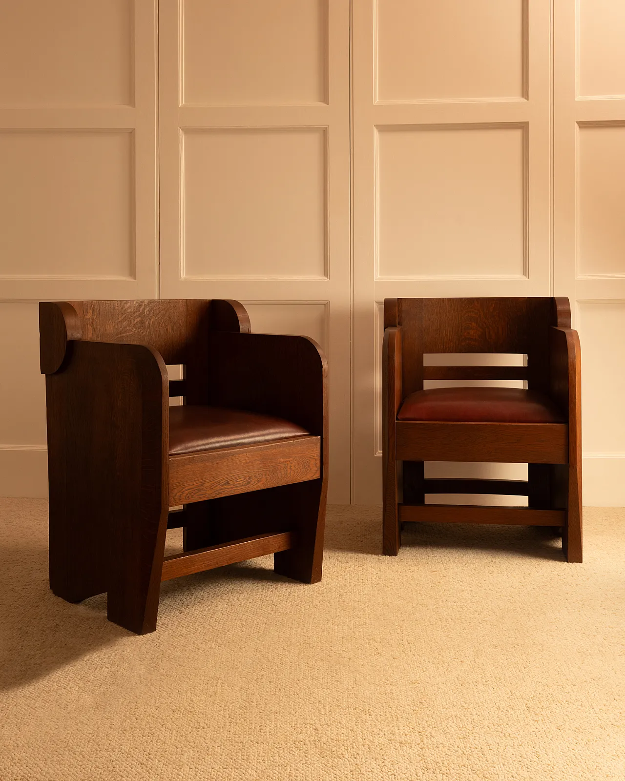 Pair of Anthroposophical armchairs, 30s 7