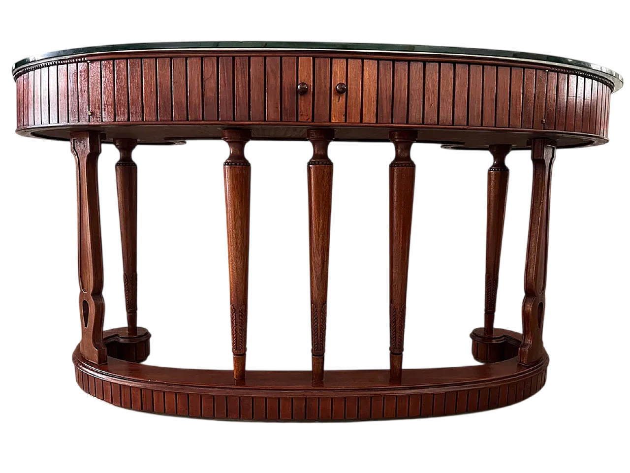 Bancone di gioielleria in noce e cristallo, primo '900 8