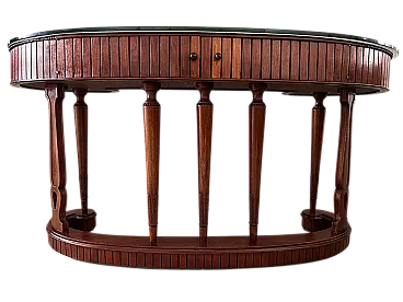 Bancone di gioielleria in noce e cristallo, primo '900