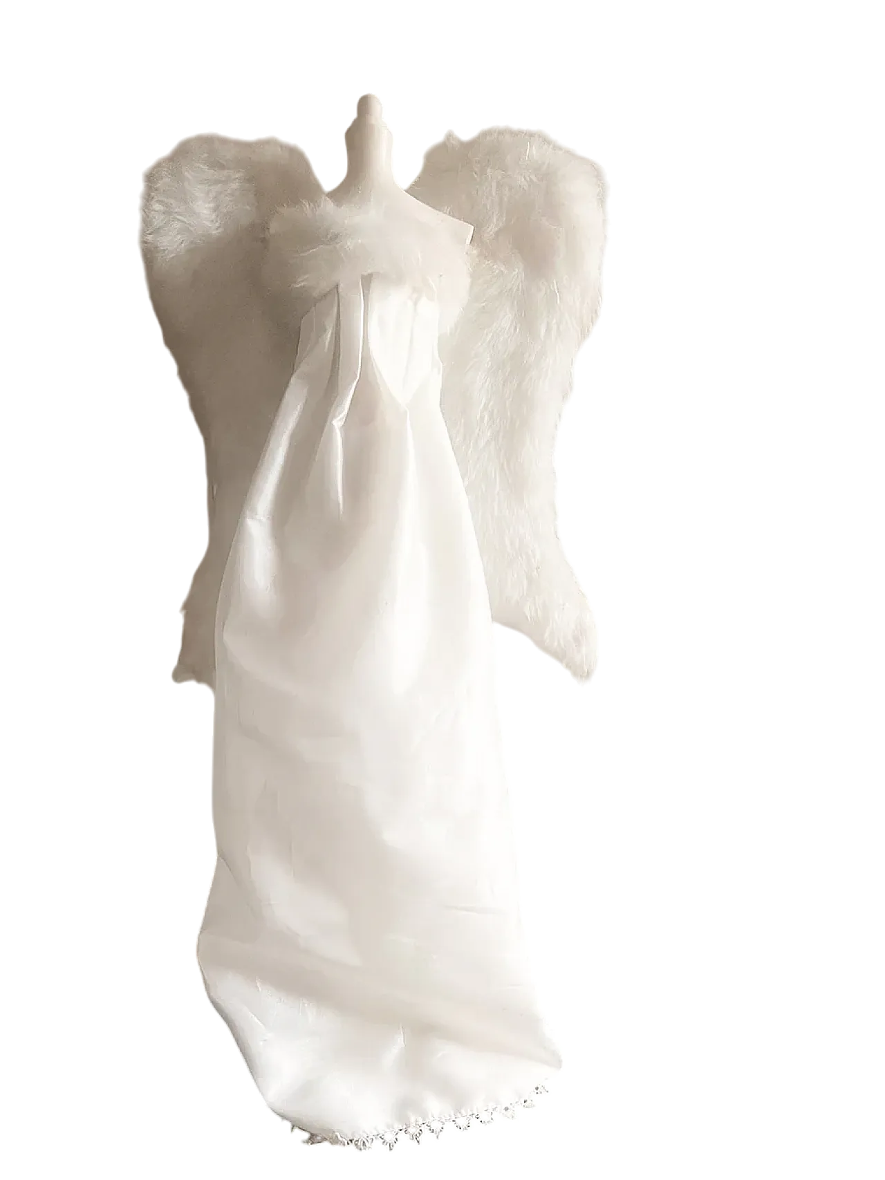 Manichino angelo in resina e pelliccia, anni '80 5