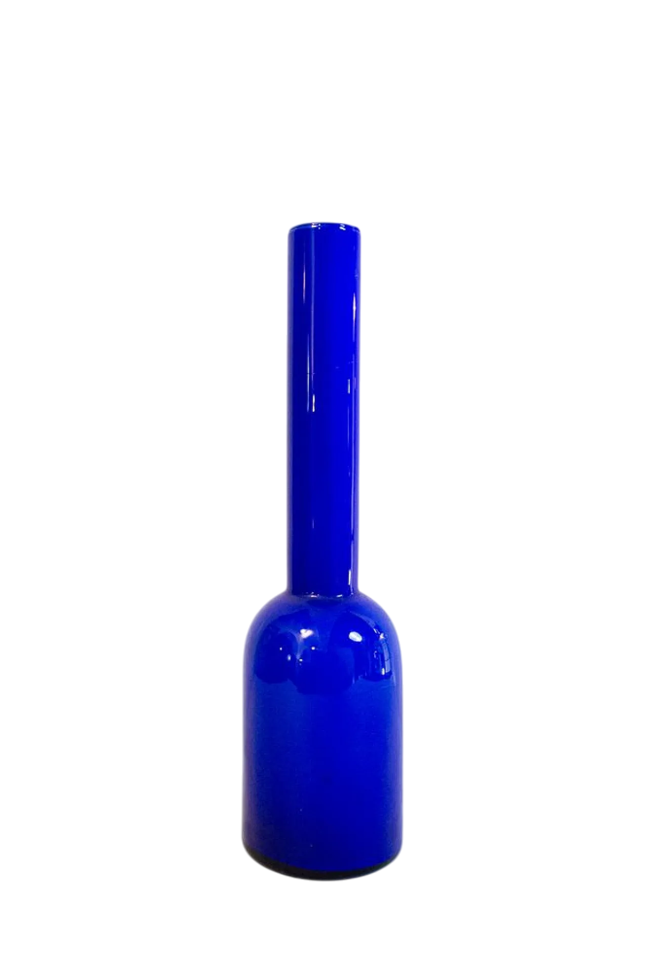 Vaso in vetro di Murano blu di Vistosi, anni '50 4