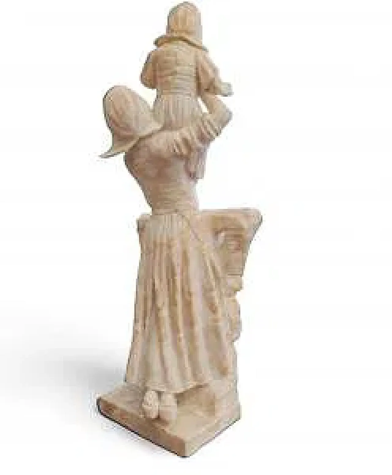 Woman with a Change, alabaster sculpture, late 19th century 5