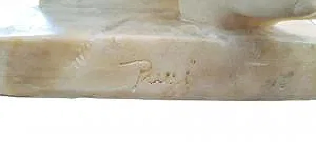 Woman with a Change, alabaster sculpture, late 19th century 9