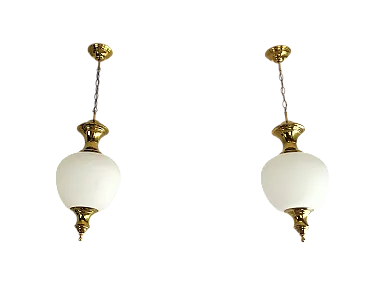 Coppia di lampade Lampione di Caccia Dominioni per Azucena, anni '50