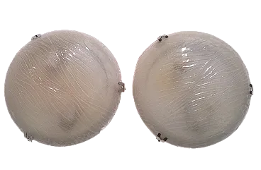 Coppia di appliques in vetro di Murano di Venini, anni '60