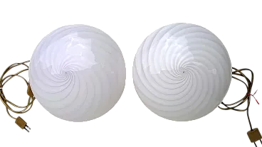 Coppia di lampade da tavolo Kinetic di Venini, anni '60