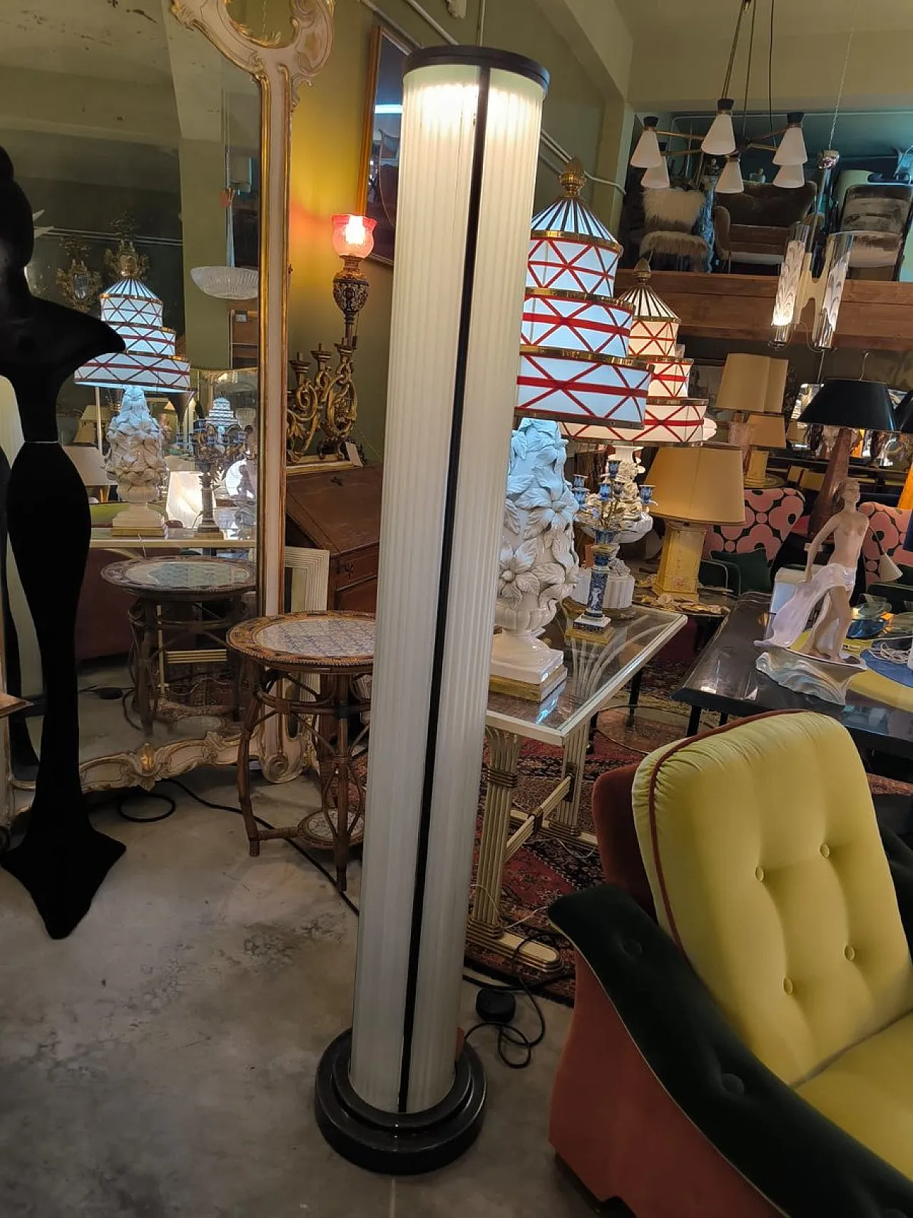 Lampada Pintana in vetro di De Majo, anni '80 2