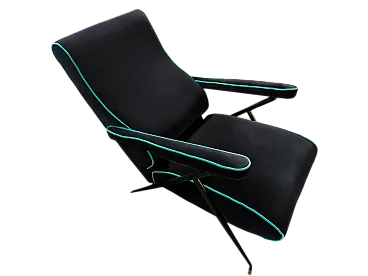 Lounge chair with adjustable backrest, 1970s