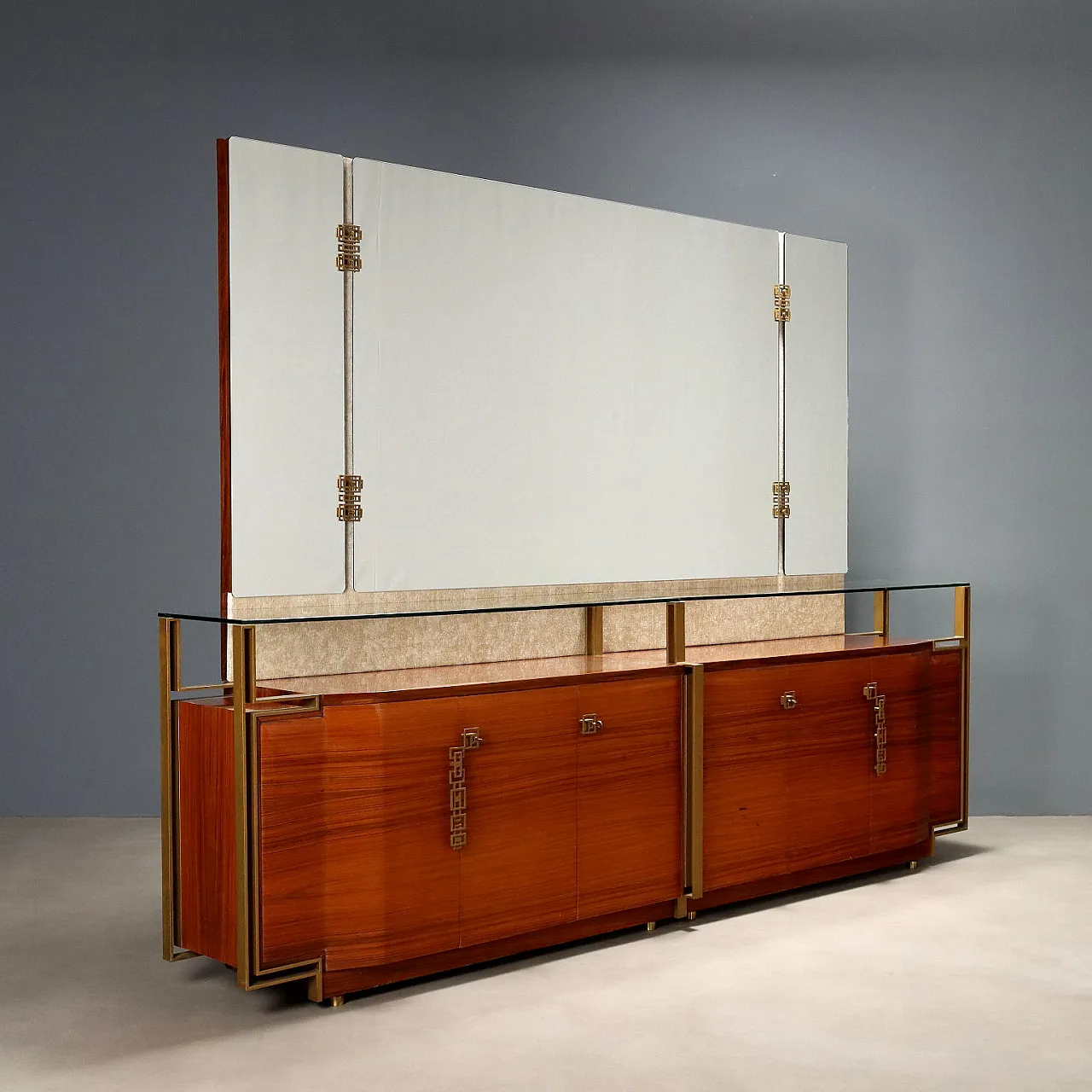 Canturina wooden living room cabinet, 20th century 1