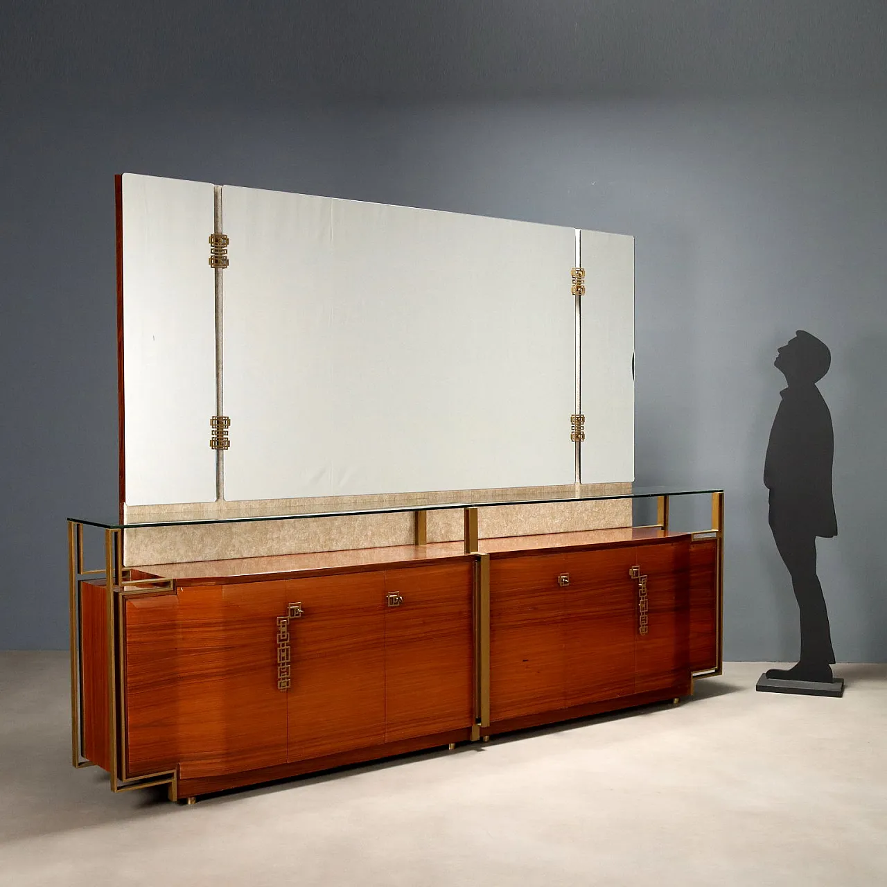 Canturina wooden living room cabinet, 20th century 2