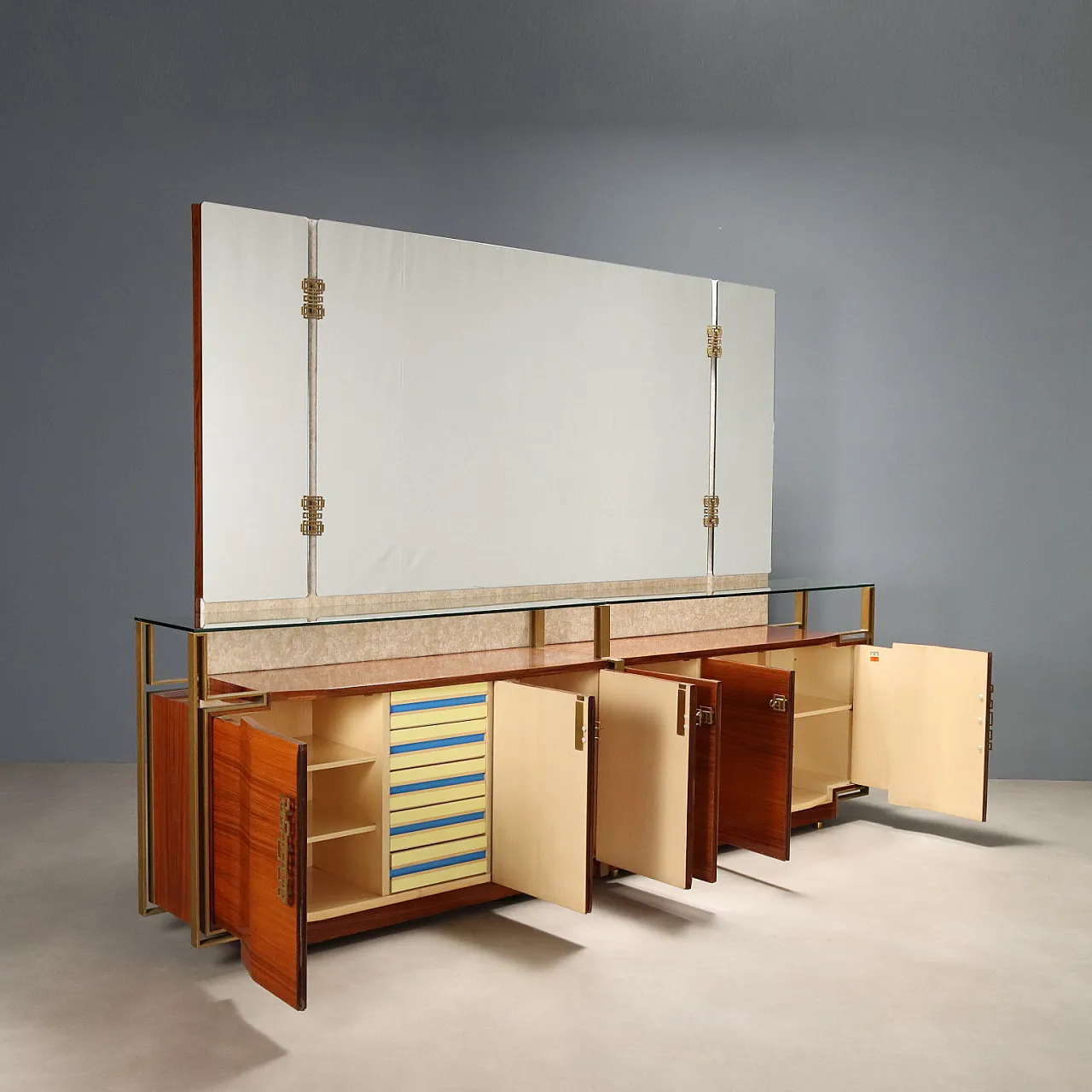 Canturina wooden living room cabinet, 20th century 3