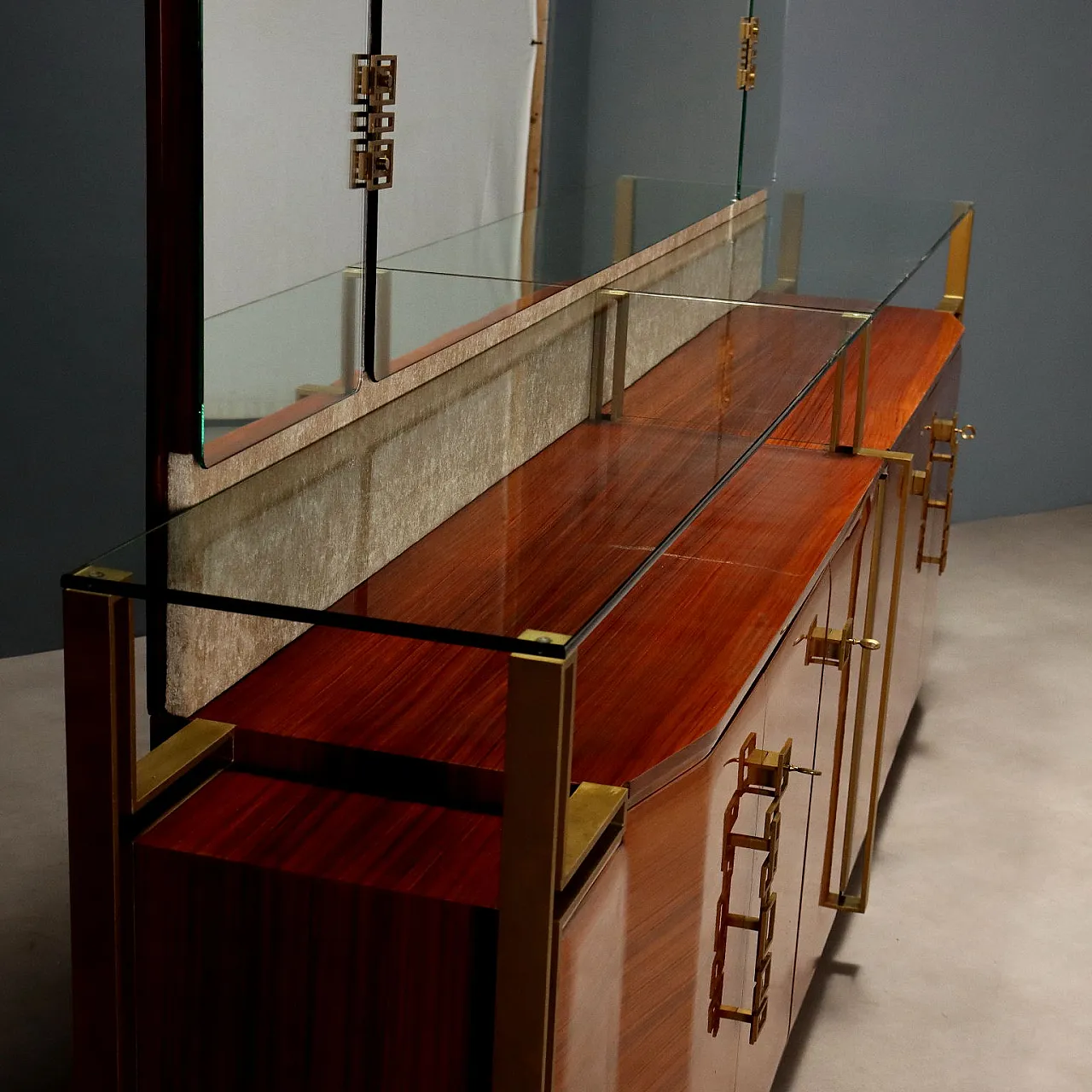 Canturina wooden living room cabinet, 20th century 10