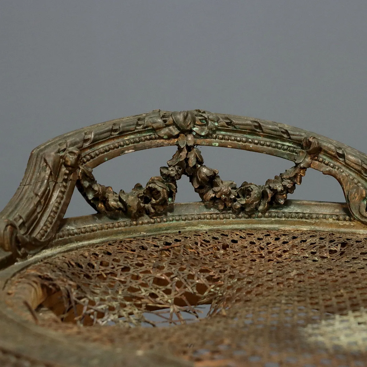 Carved and gilded wooden bench, late 19th century 8