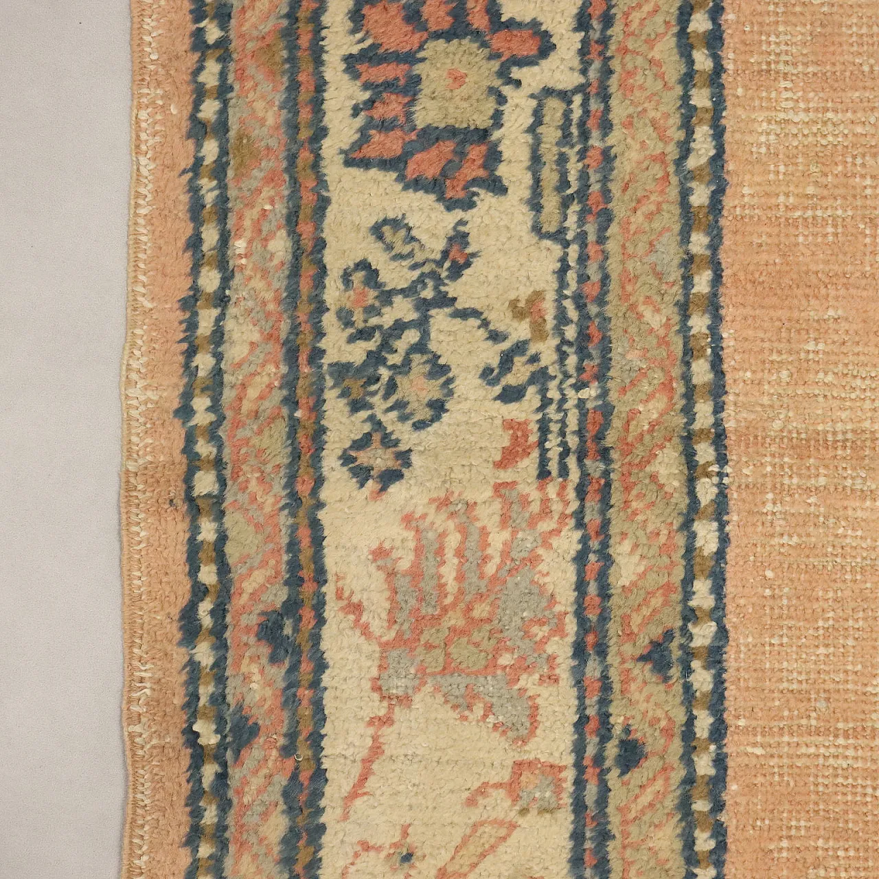 Tappeto Ushak in cotone e lana, nodo grosso, realizzato a mano, '900 6