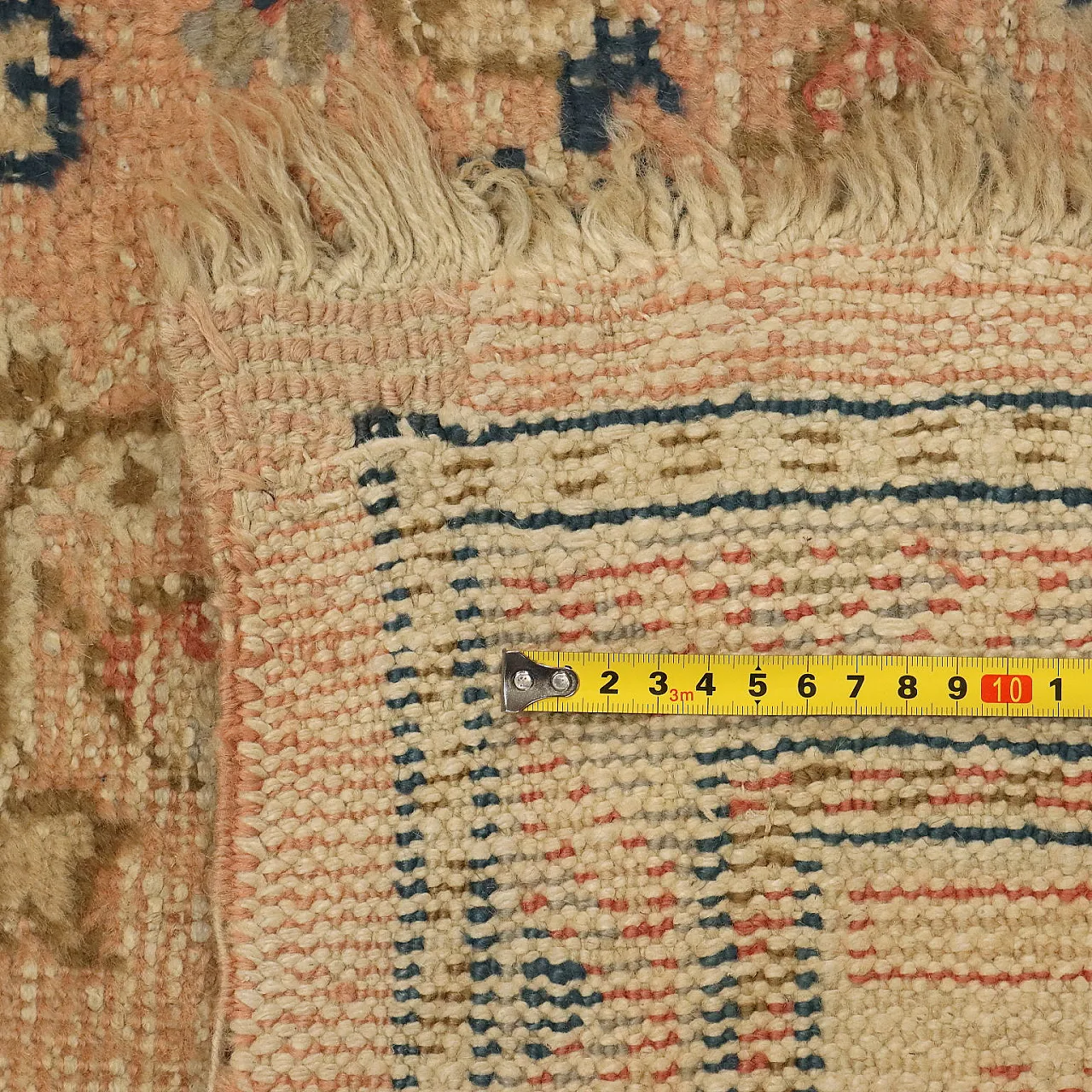 Tappeto Ushak in cotone e lana, nodo grosso, realizzato a mano, '900 7