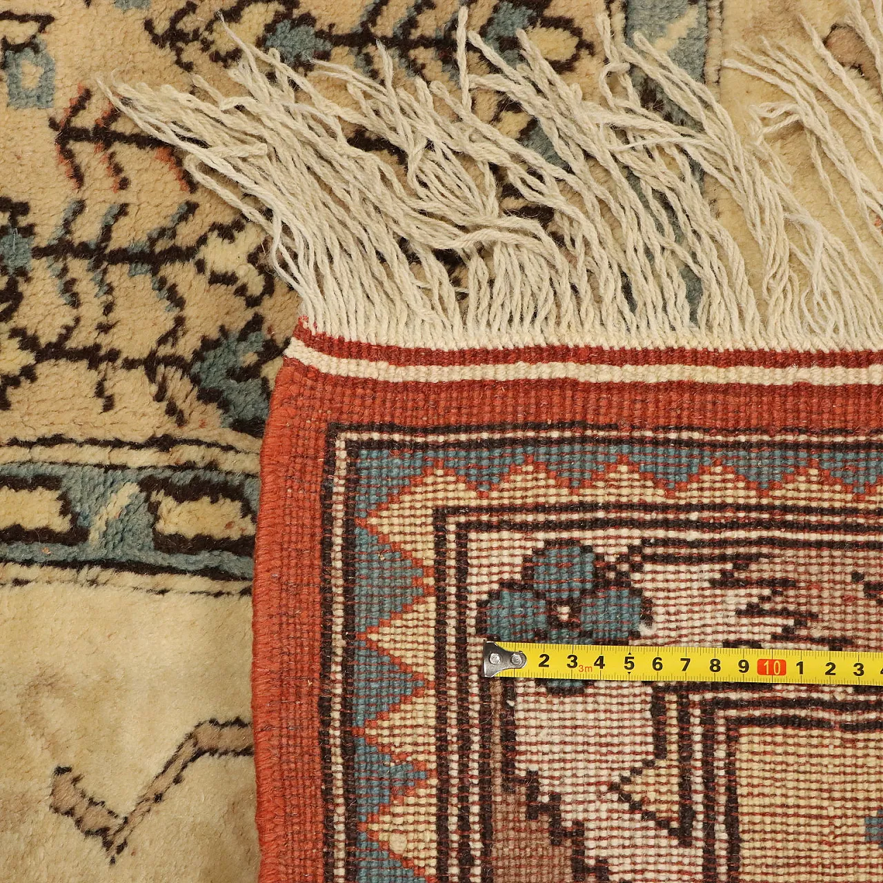 Tappeto Kars in cotone e lana tessuto a mano con nodo grande, '900 8