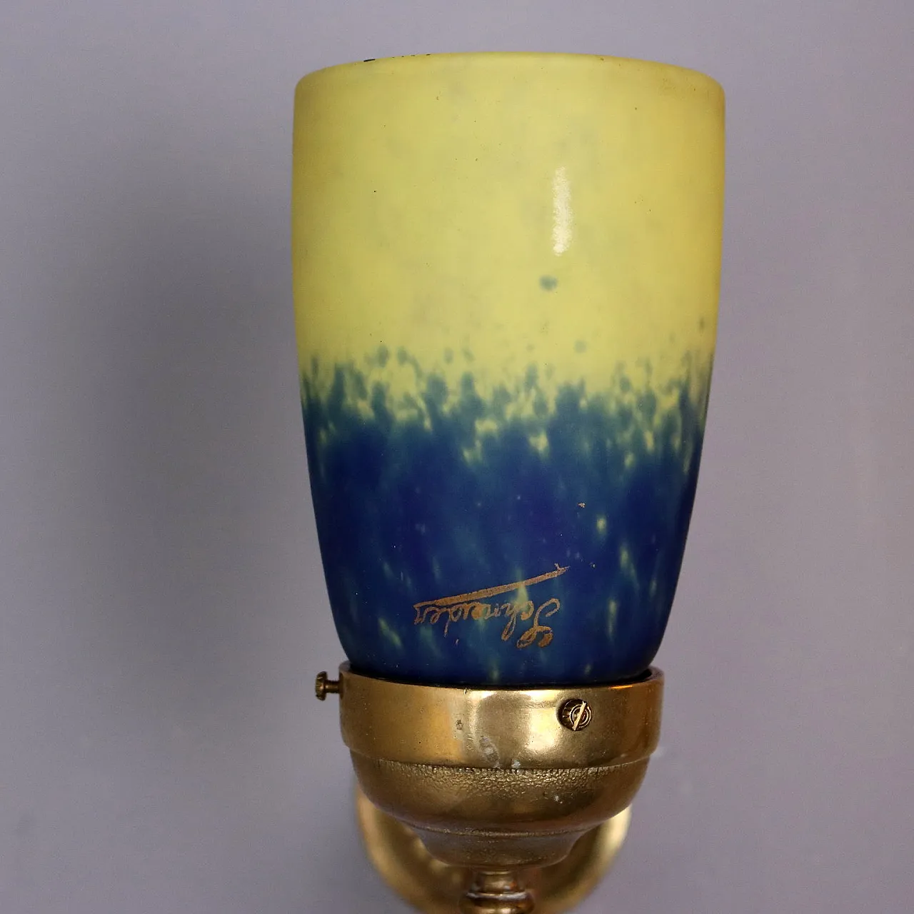 Coppia di applique in vetro e metallo, '900 5