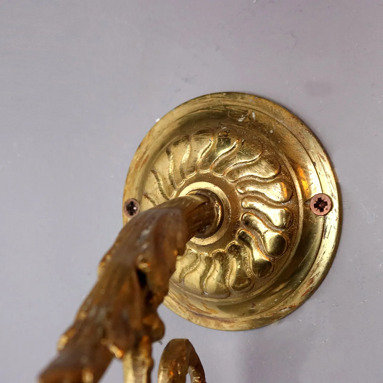 Coppia di applique in vetro e metallo, '900 7