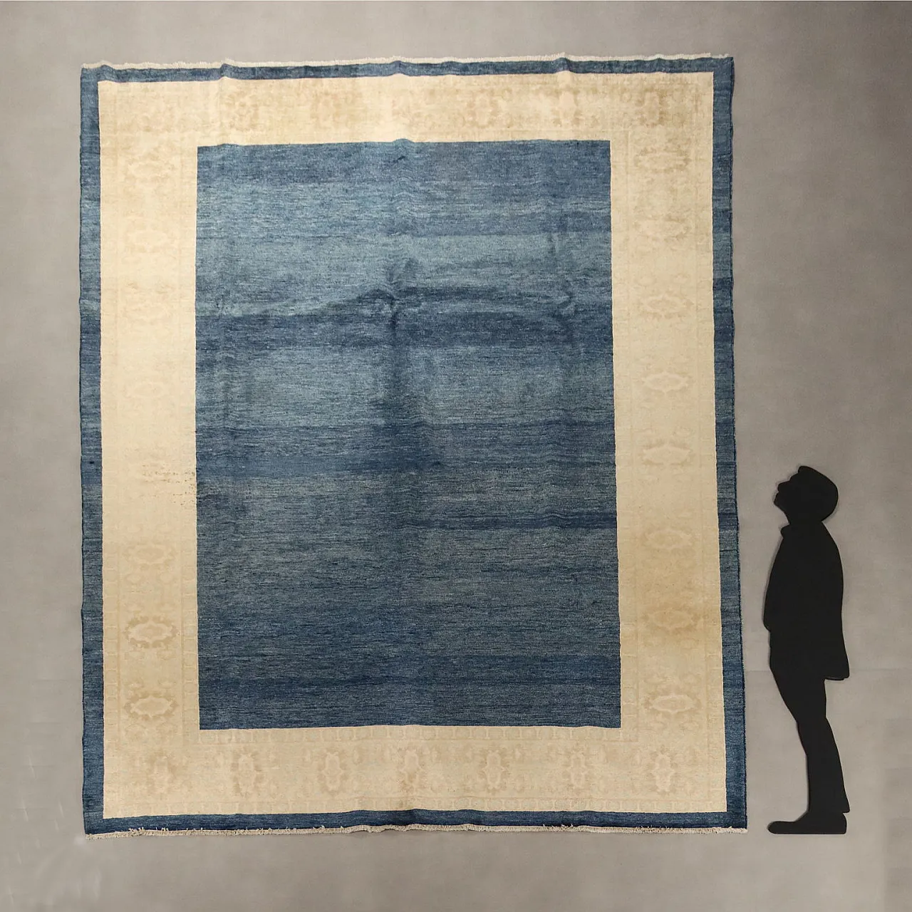 Herat rug in cotton and wool, thick knot, handmade, 20th century 2