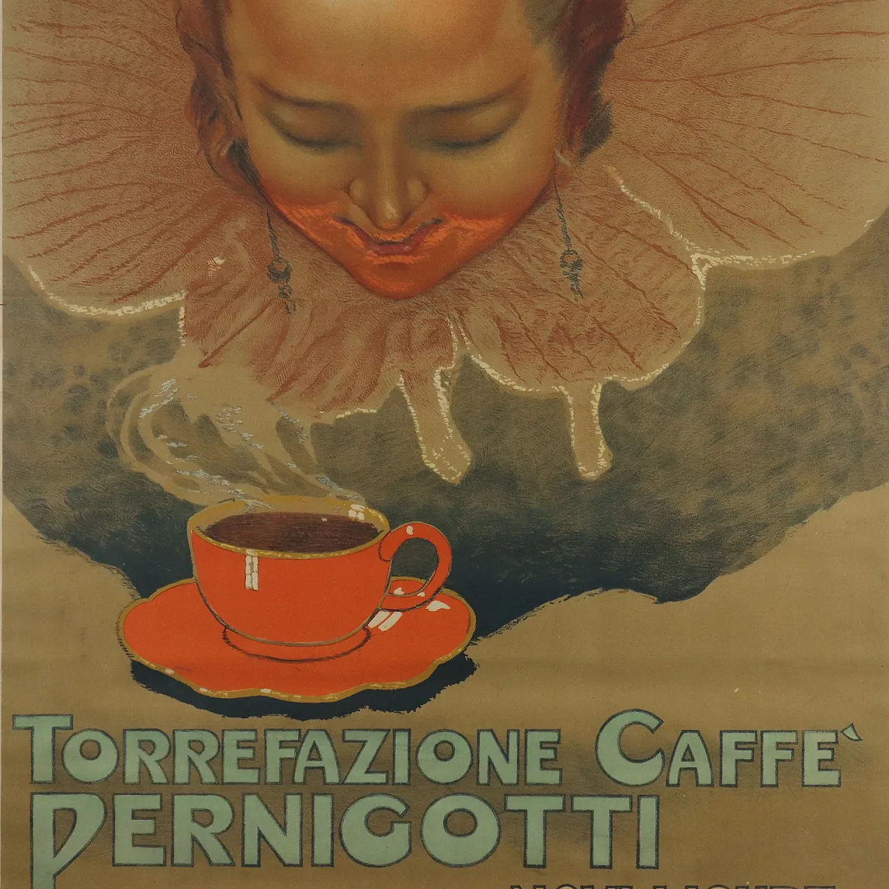 Manifesto Torrefazione Pernigotti, litografia di Ettore Mazzini, 1924 3