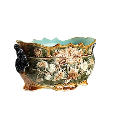 Giardiniera ovale in ceramica smaltata, '900