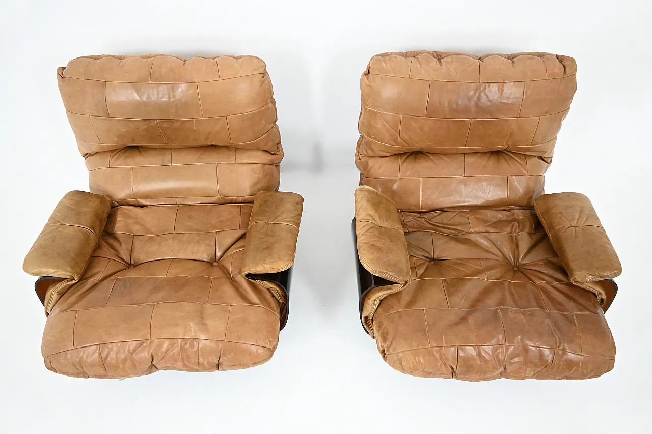Poltrone lounge e pouf Marsala di Michel Ducaroy per Ligne Roset, 1970 6