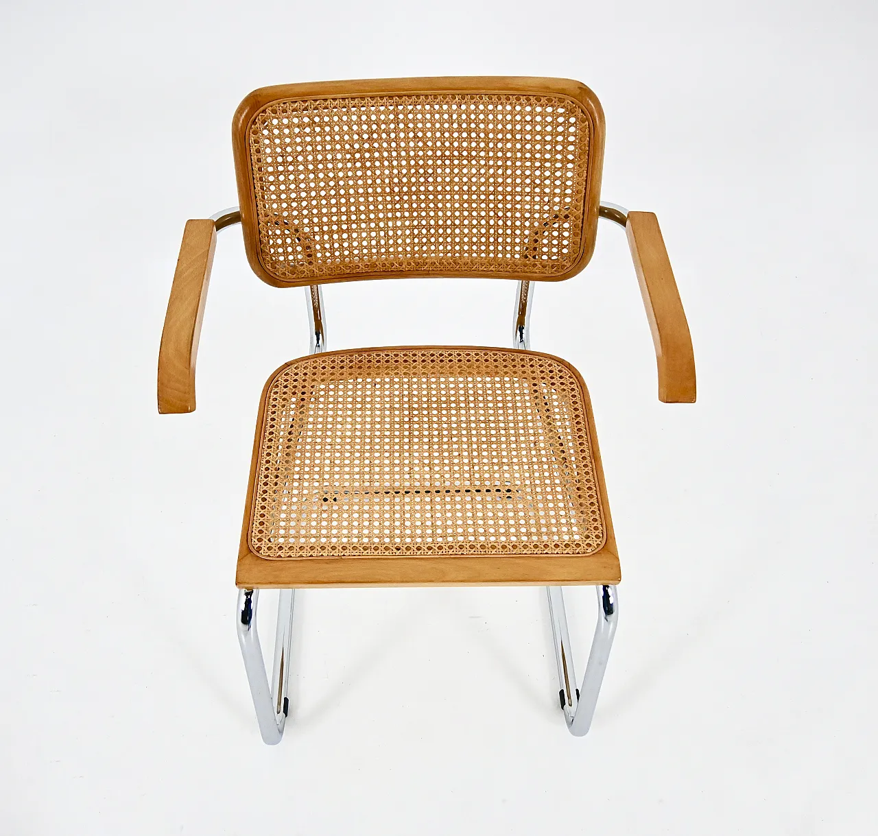 4 Sedie da pranzo stile B32 di Marcel Breuer, anni '80 8