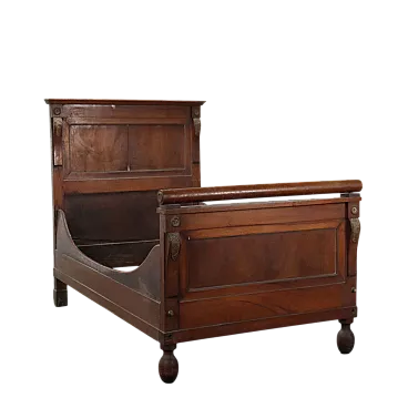 Letto matrimoniale Impero in noce, '800