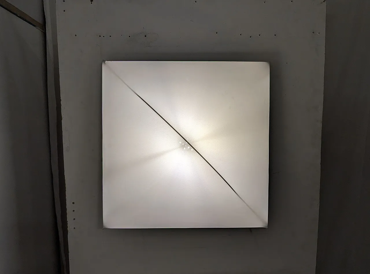 Lampade da parete Saori in tessuto, anni '70 4