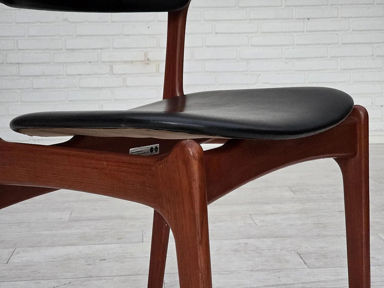 Pair of chairs by Erik Buch, model 49, teak wood, 1960s 3