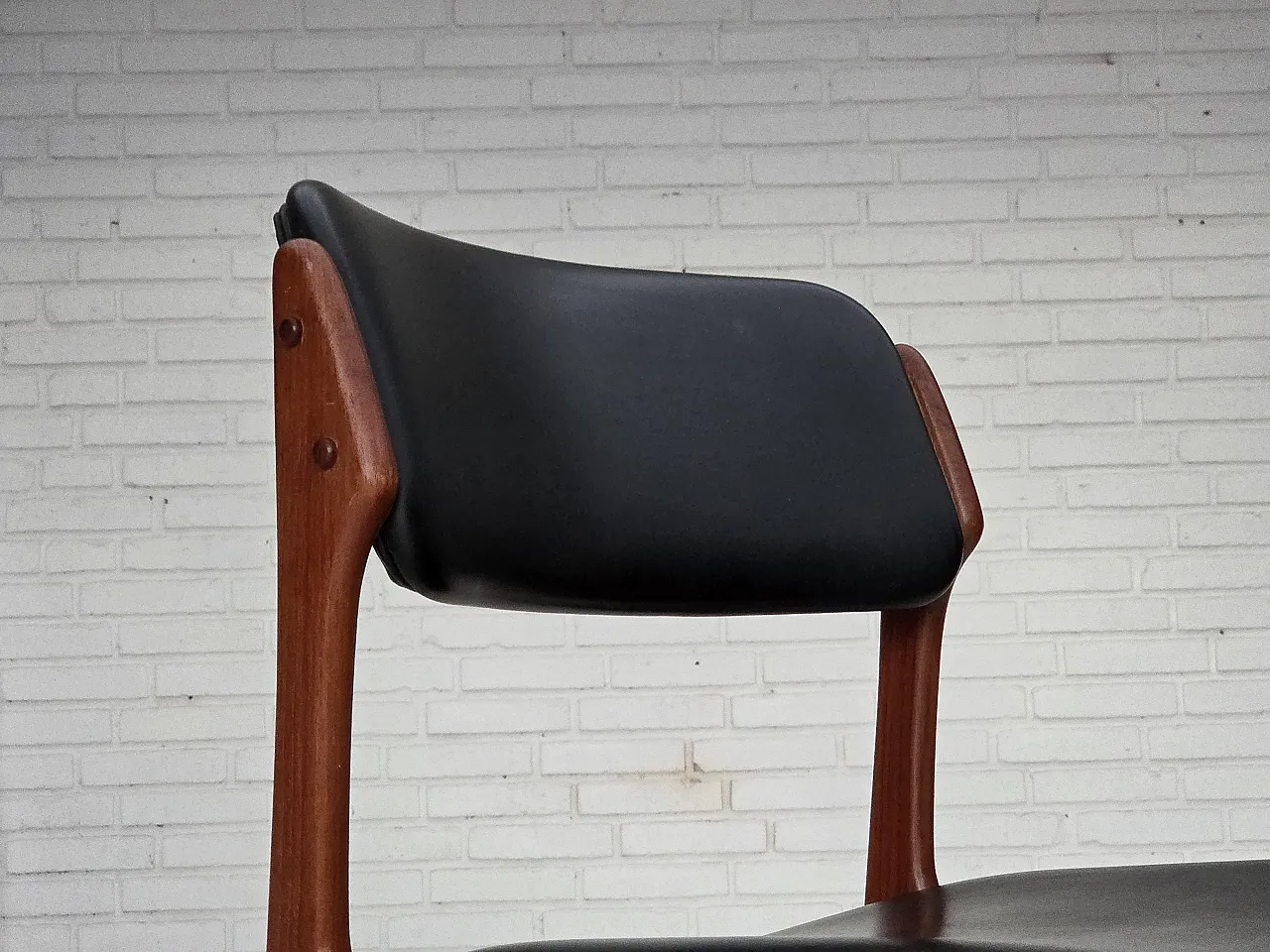 Pair of chairs by Erik Buch, model 49, teak wood, 1960s 4