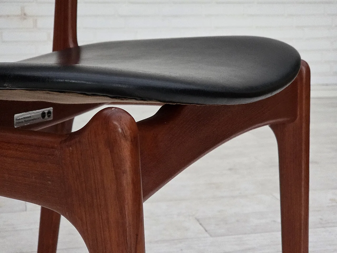 Pair of chairs by Erik Buch, model 49, teak wood, 1960s 5