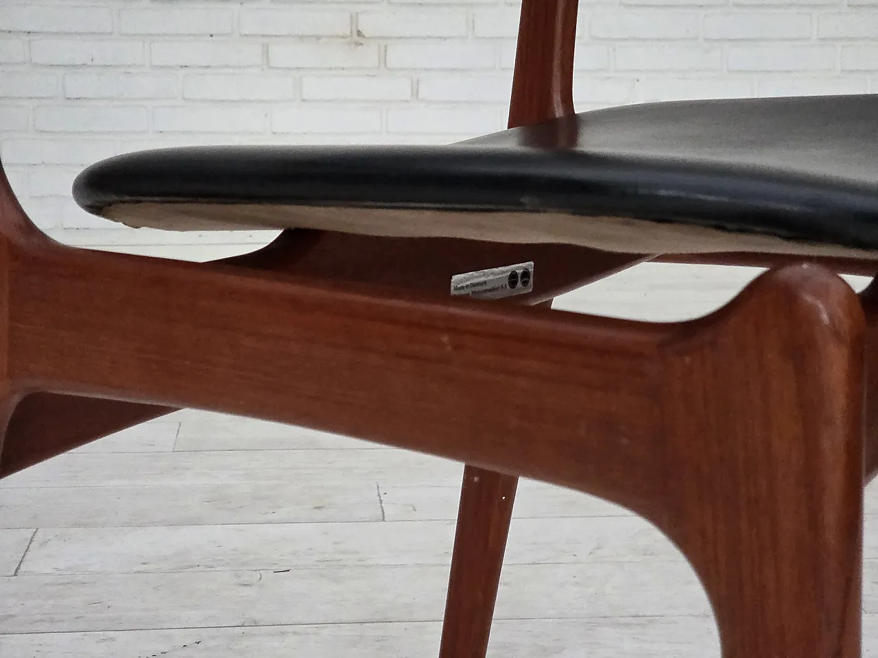 Pair of chairs by Erik Buch, model 49, teak wood, 1960s 6