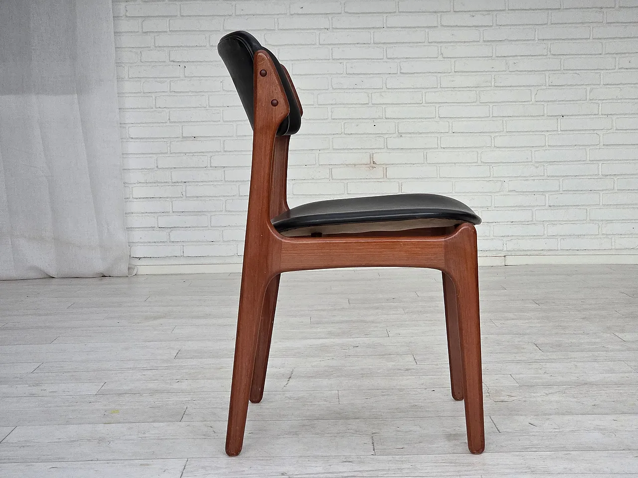 Pair of chairs by Erik Buch, model 49, teak wood, 1960s 9