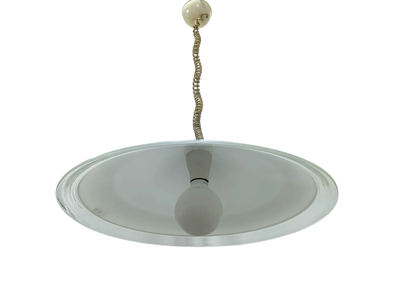 Leucos Murano glass pendant lamp, 1970s-80s 3