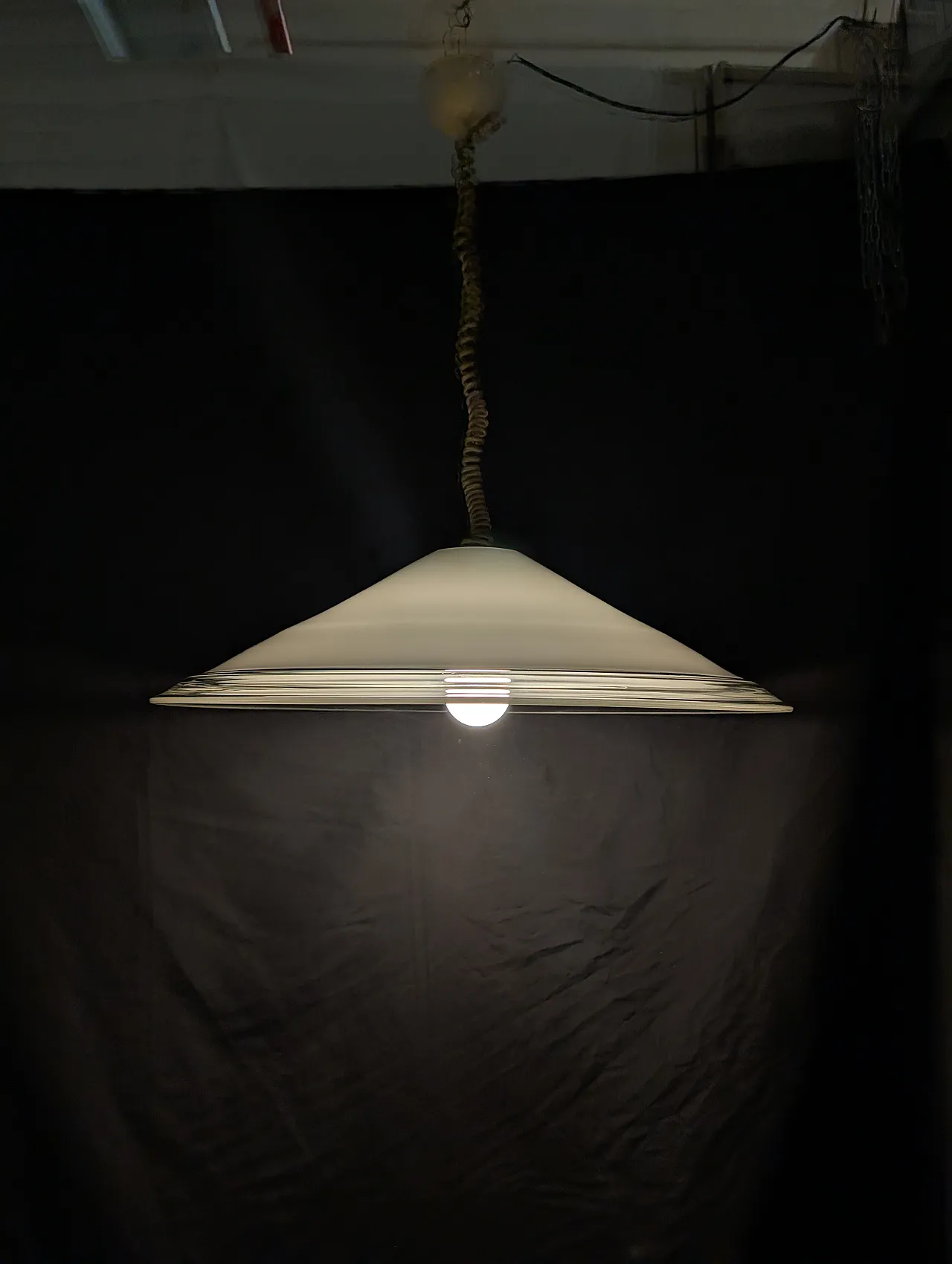 Leucos Murano glass pendant lamp, 1970s-80s 7