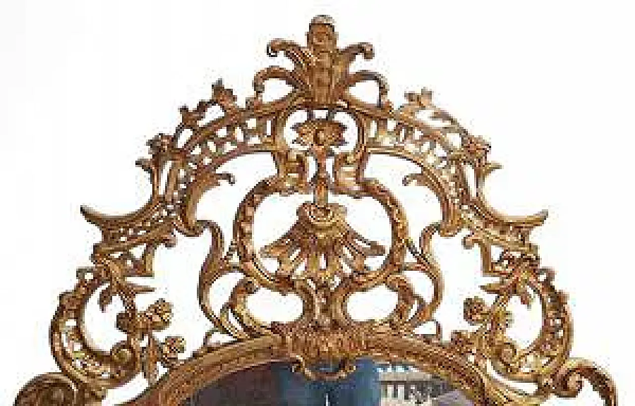 Specchiera in legno dorato, '700 2