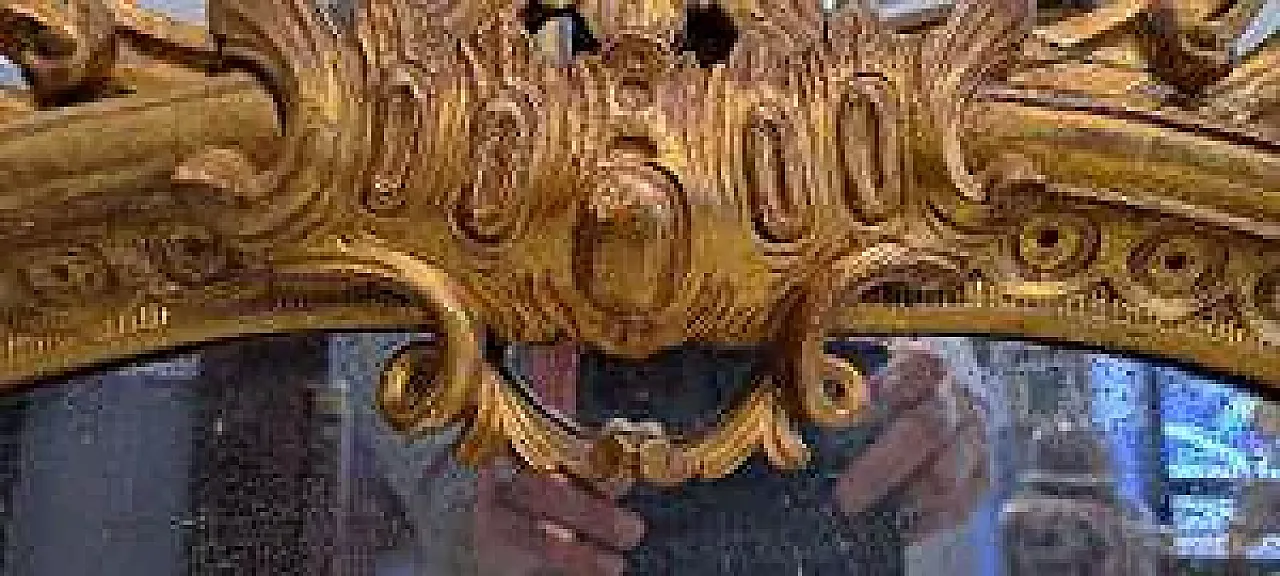Specchiera in legno dorato, '700 9