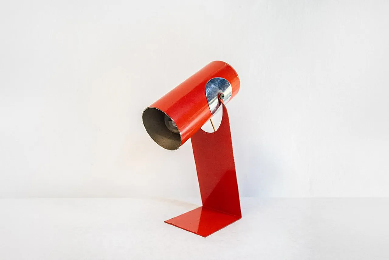 Lampada da scrivania in metallo laccato, anni '70 1