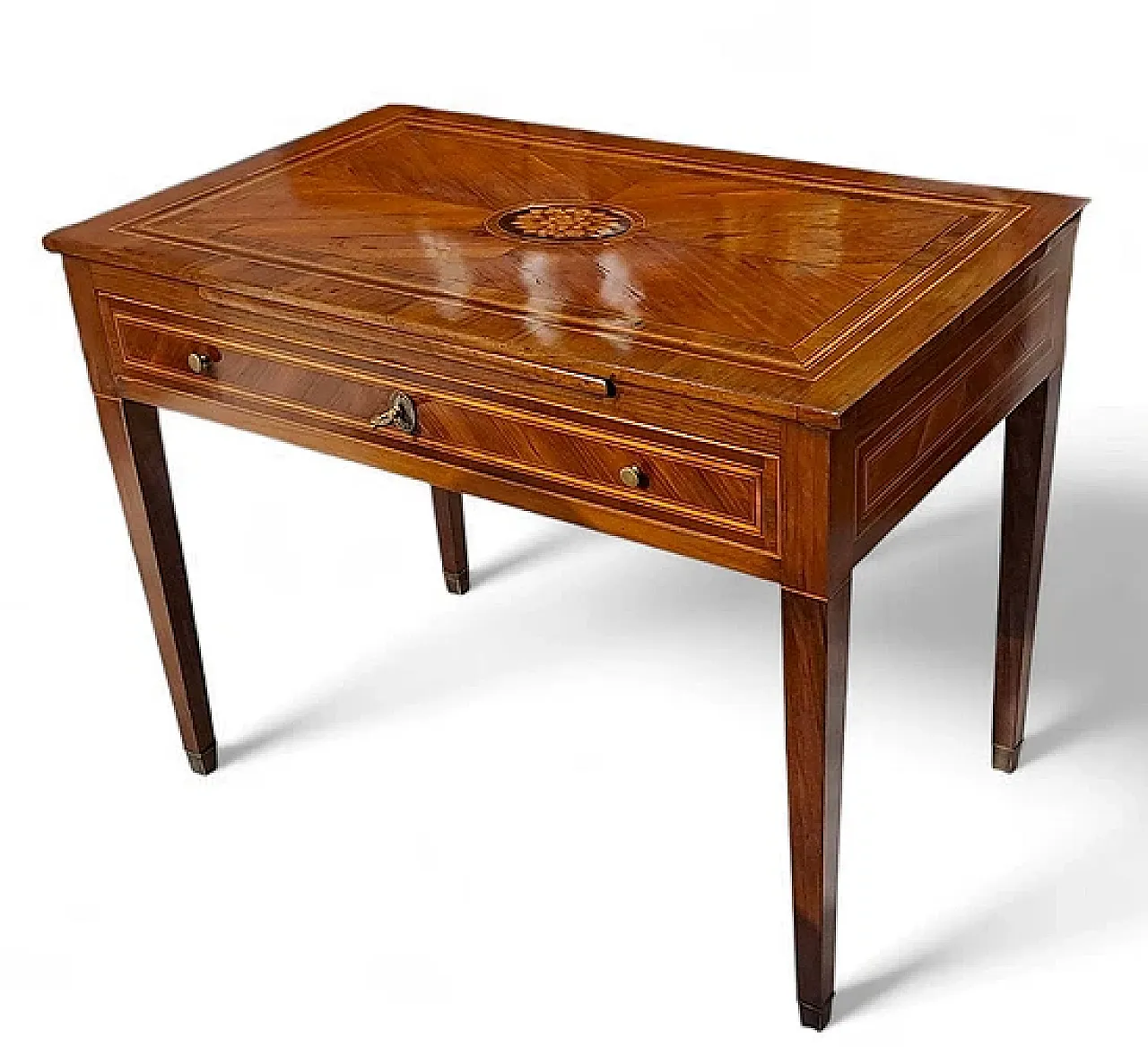 Louis XVI veneered wooden writing desk, 19th century 1