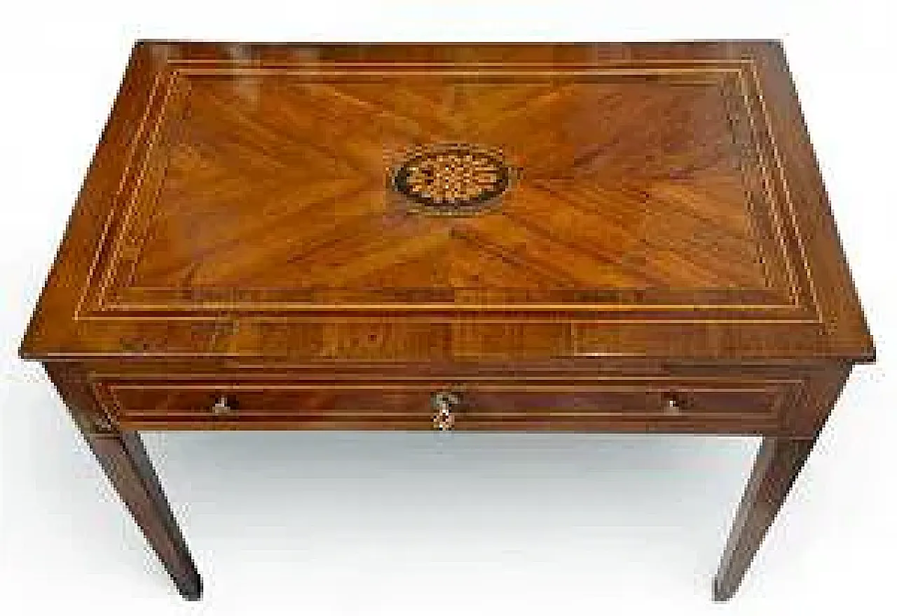 Louis XVI veneered wooden writing desk, 19th century 4