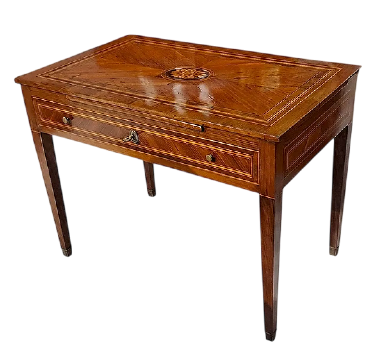 Louis XVI veneered wooden writing desk, 19th century 9