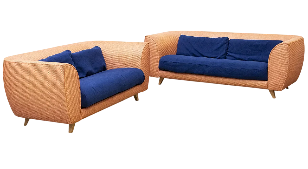 pair of Bon Ton Sofas by  Giuseppe Viganò for Bonacina, 1996 26