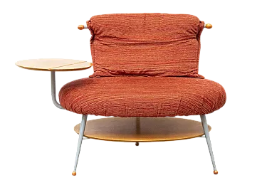 Armchair with coffee table and magazine rack