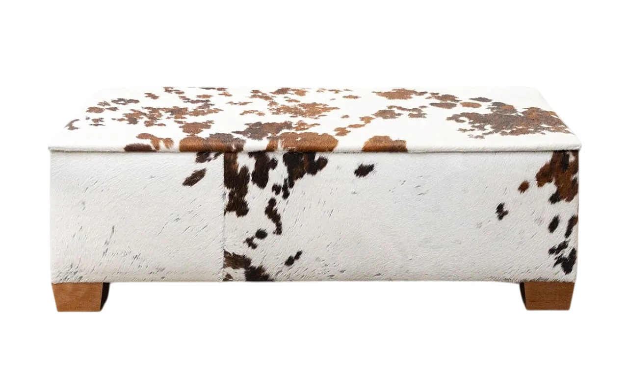 Pouf Contenitore in Legno rivestito in Pelle 13