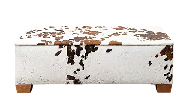 Pouf Contenitore in Legno rivestito in Pelle